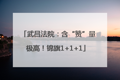 武昌法院：含“赞”量极高！锦旗1+1+1