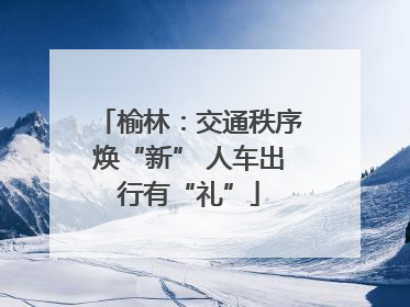 榆林：交通秩序焕“新” 人车出行有“礼”