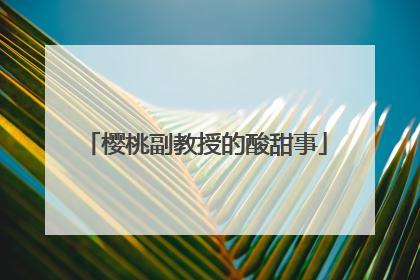 樱桃副教授的酸甜事