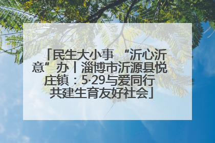 民生大小事 “沂心沂意”办丨淄博市沂源县悦庄镇：5·29与爱同行 共建生育友好社会