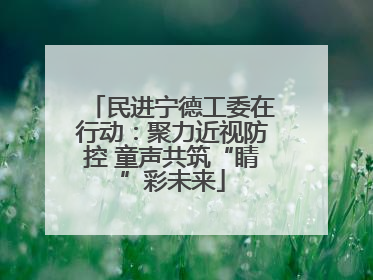 民进宁德工委在行动：聚力近视防控 童声共筑“睛”彩未来