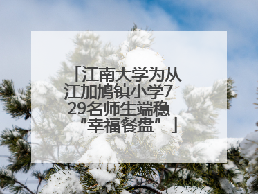 江南大学为从江加鸠镇小学729名师生端稳“幸福餐盘”