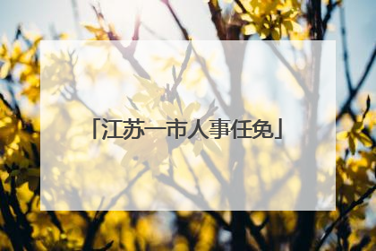 江苏一市人事任免