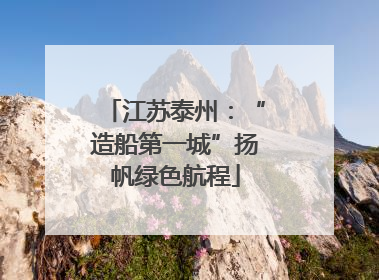 江苏泰州：“造船第一城”扬帆绿色航程