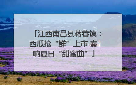 江西南昌县蒋巷镇：西瓜抢“鲜”上市 奏响夏日“甜蜜曲”