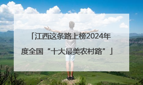 江西这条路上榜2024年度全国“十大最美农村路”