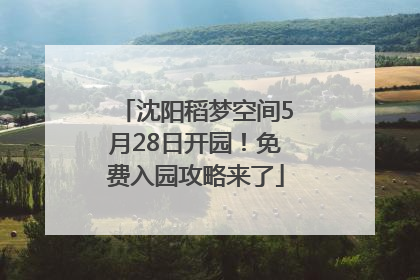 沈阳稻梦空间5月28日开园！免费入园攻略来了