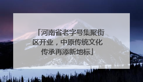 河南省老字号集聚街区开业，中原传统文化传承再添新地标