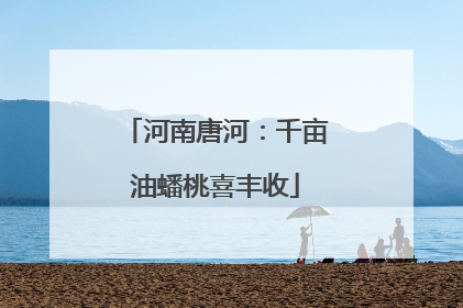 河南唐河：千亩油蟠桃喜丰收