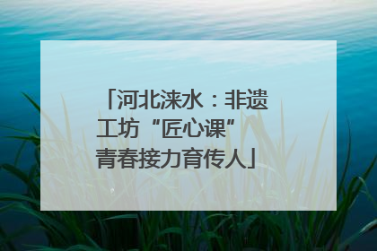 河北涞水：非遗工坊“匠心课” 青春接力育传人