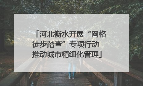 河北衡水开展“网格徒步踏查”专项行动 推动城市精细化管理