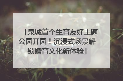 泉城首个生育友好主题公园开园！沉浸式场景解锁婚育文化新体验