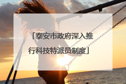 泰安市政府深入推行科技特派员制度