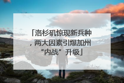 洛杉矶惊现新兵种，两大因素引爆加州“内战”升级