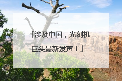 涉及中国，光刻机巨头最新发声！