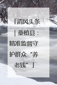 清风头条｜桑植县：精准监督守护群众“养老钱”