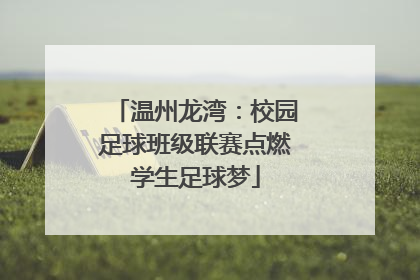 温州龙湾：校园足球班级联赛点燃学生足球梦