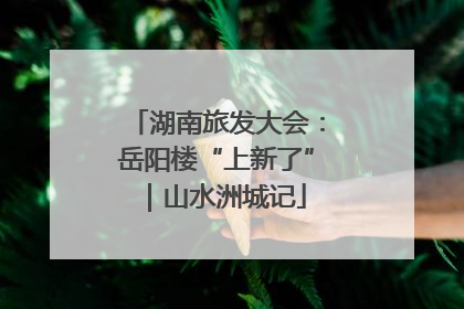 湖南旅发大会：岳阳楼“上新了”｜山水洲城记
