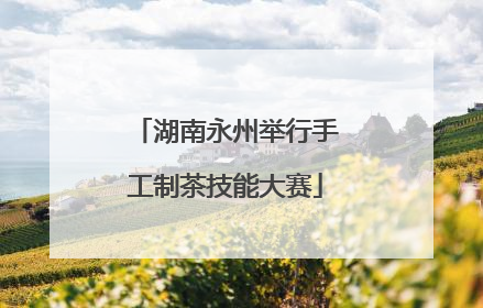 湖南永州举行手工制茶技能大赛