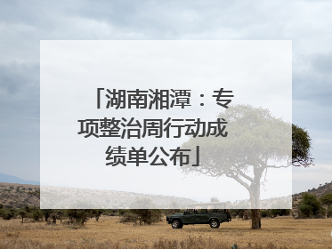 湖南湘潭：专项整治周行动成绩单公布