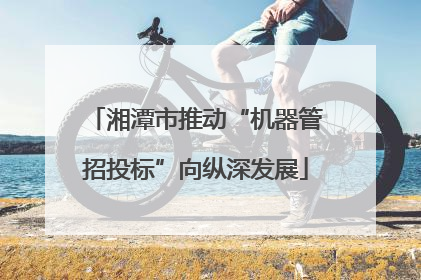 湘潭市推动“机器管招投标”向纵深发展