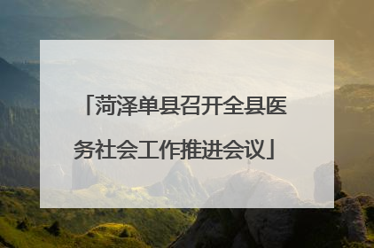 菏泽单县召开全县医务社会工作推进会议