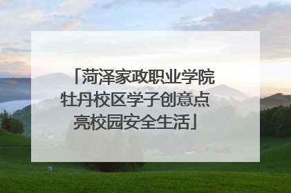 菏泽家政职业学院牡丹校区学子创意点亮校园安全生活