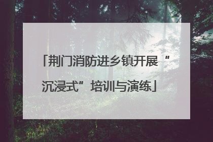 荆门消防进乡镇开展“沉浸式”培训与演练