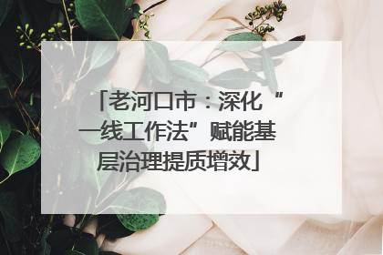 老河口市：深化“一线工作法”赋能基层治理提质增效