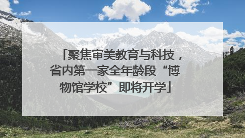 聚焦审美教育与科技，省内第一家全年龄段“博物馆学校”即将开学