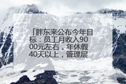 胖东来公布今年目标：员工月收入9000元左右，年休假40天以上，管理层人均分配70万元