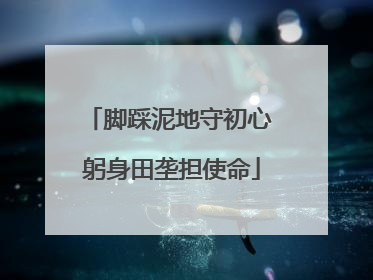 脚踩泥地守初心 躬身田垄担使命