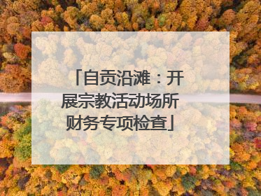 自贡沿滩：开展宗教活动场所财务专项检查