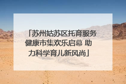 苏州姑苏区托育服务健康市集欢乐启幕 助力科学育儿新风尚