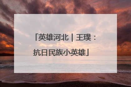 英雄河北｜王璞：抗日民族小英雄