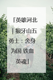英雄河北｜狼牙山五勇士：舍身为国 铁血英魂