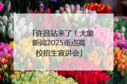 许昌站来了！大象新闻2025重点高校招生宣讲会