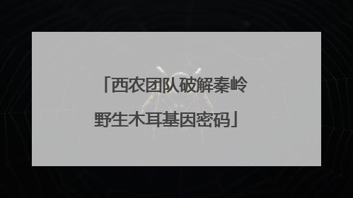 西农团队破解秦岭野生木耳基因密码