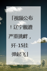 视频公布！辽宁舰遭严重挑衅，歼-15挂弹起飞