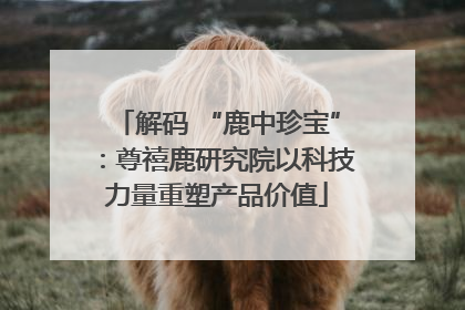 解码 “鹿中珍宝”：尊禧鹿研究院以科技力量重塑产品价值