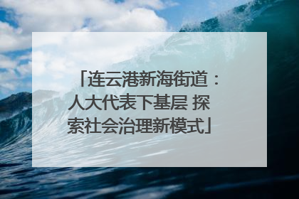 连云港新海街道：人大代表下基层 探索社会治理新模式