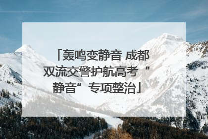 轰鸣变静音 成都双流交警护航高考“静音”专项整治