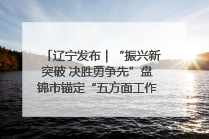 辽宁发布｜“振兴新突破 决胜勇争先”盘锦市锚定“五方面工作”力争全年地区生产总值增长5.5%左右