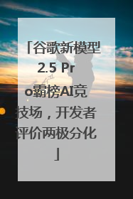 谷歌新模型2.5 Pro霸榜AI竞技场，开发者评价两极分化