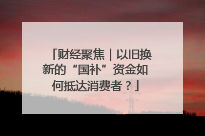 财经聚焦｜以旧换新的“国补”资金如何抵达消费者？