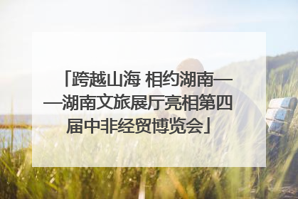 跨越山海 相约湖南——湖南文旅展厅亮相第四届中非经贸博览会