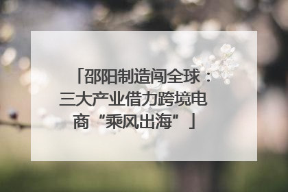 邵阳制造闯全球：三大产业借力跨境电商“乘风出海”