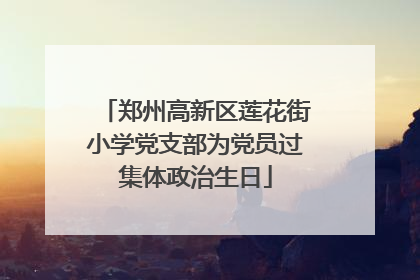 郑州高新区莲花街小学党支部为党员过集体政治生日
