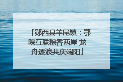 郧西县羊尾镇：鄂陕互联粽香两岸 龙舟逐浪共庆端阳