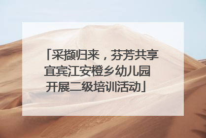 采撷归来，芬芳共享 宜宾江安橙乡幼儿园开展二级培训活动
